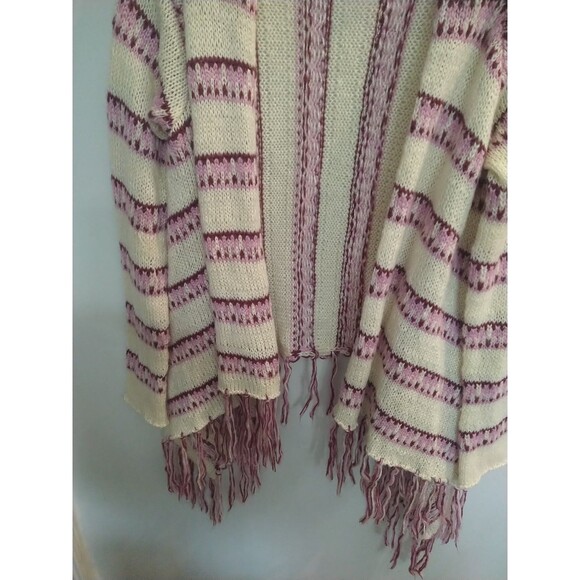 Venus Fringed Long Sleeve Open Cardigan Sm Boho Cottage Core Hippie Feminine - Picture 2 of 9